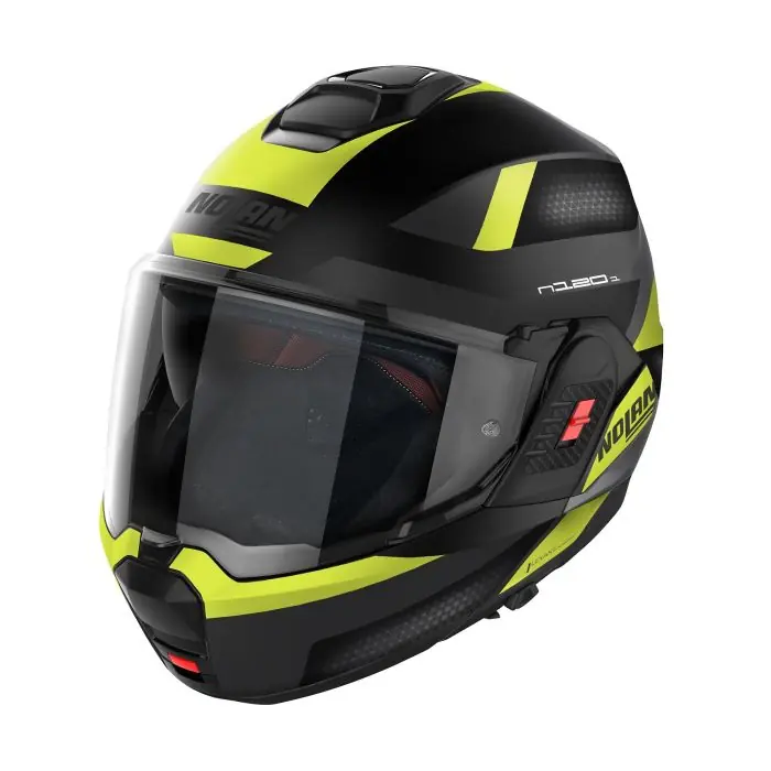 Nolan Klapphelm N120-1 SUBWAY N-COM 023 Gr M Schwarz Gelb ECE 22.06 Preisknaller