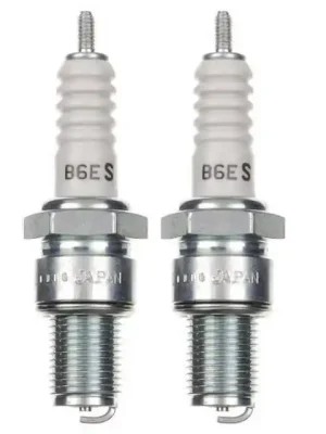 2x Zündkerze B6ES Zündkerzen Set 2 Stück für Motorrad Roller Meistverkauft