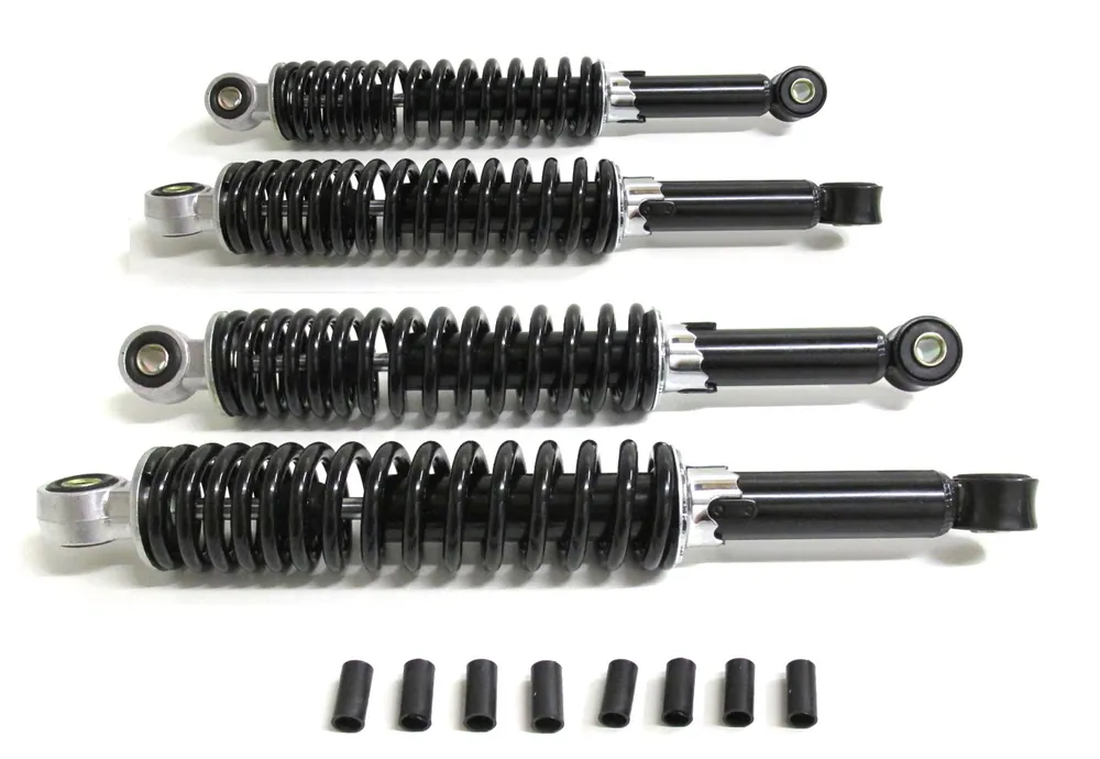 Echt Stoßdämpfer 280 + 320mm Schwarz Tieferlegung Set für Simson Duo Schwalbe Star KR51 SR4