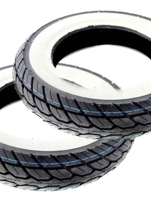 Weisswand Reifen Set Kenda 90/90-10 4PR 50J TL für Piaggio Sfera 50 Roller Nur Heute