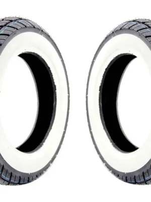 2x Weißwand Reifen Kenda 90/90-10 TL K418 für Piaggio Sfera Zip Roller 50ccm Abverkauf