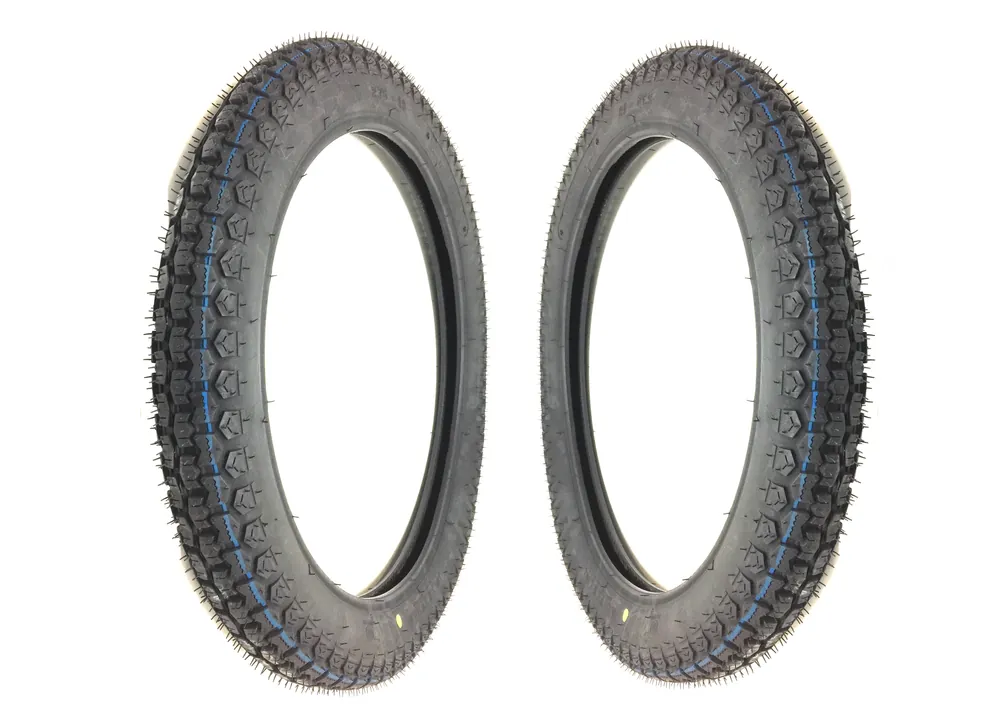 2x Kenda Reifen Set K254 2,75x17 (2 3/4 x 17 Zoll) für Zündapp KS CS C GTS 50 Markenware