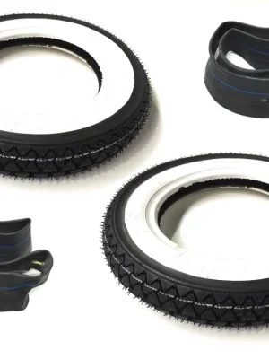 2x Kenda Weißwand Reifen & Schlauch Satz 3.00-10 Zoll TT für Roller & Vespa Solange Der Vorrat Reicht