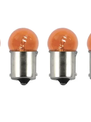 4x Blinkerbirnen Orange BA15S 12V 10W E-Geprüft für Roller, Scooter & Moped Finale Aktion