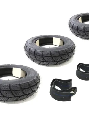 Winterreifen Set 3x Reifen + Schlauch 100/90-10 Zoll für Vespa Piaggio Ape 50 TM Highlight