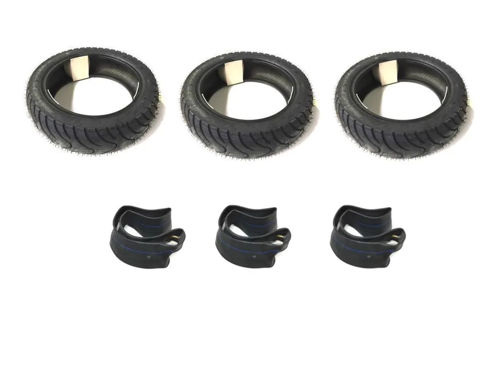 3x Sommerreifen Reifen + Schlauch 100/90-10 Zoll für Piaggio Ape 50 TM ZAPC Nur Heute