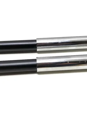 Stoßdämpfer Satz Federbein Vorne in Chrom/Schwarz für Simson KR51/1, KR51/2, SR4-2 Schwalbe, Star Ausverkauf