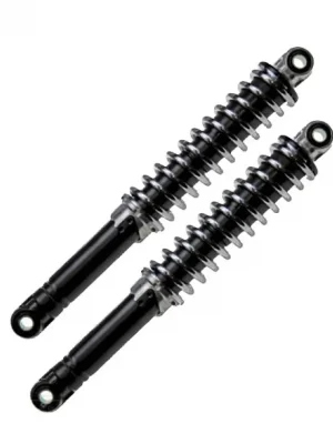 240mm Stoßdämpfer Federbeine Satz Schwarz Chrom für Mofa Moped Einstellbar Neu Im Sortiment
