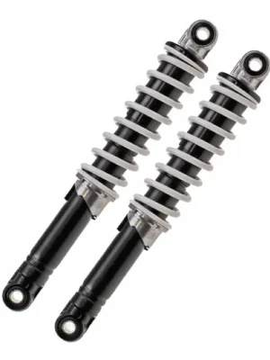 280mm Stoßdämpfer Federbeine Satz Schwarz Weiss für Mofa Moped Einstellbar Meistverkauft