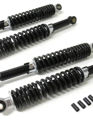4 x Stoßdämpfer Schwarz Tieferlegung Set 26cm u. 30cm SIMSON Schwalbe KR51 Geprüft