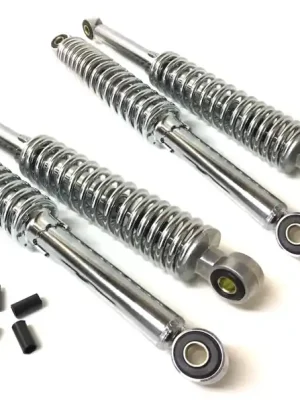 4 x Stoßdämpfer Chrom Tieferlegung Set 28cm u. 30cm Simson Mofa Moped Mokick Neu Im Sortiment