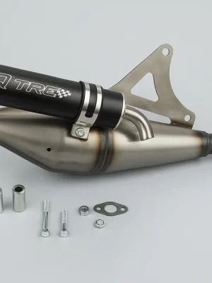 Tuningauspuff Q-TRE E-Zulassung passend für Gilera Runner 50 SP Piaggio Quartz NRG MC3 Derbi GP1 Abverkauf