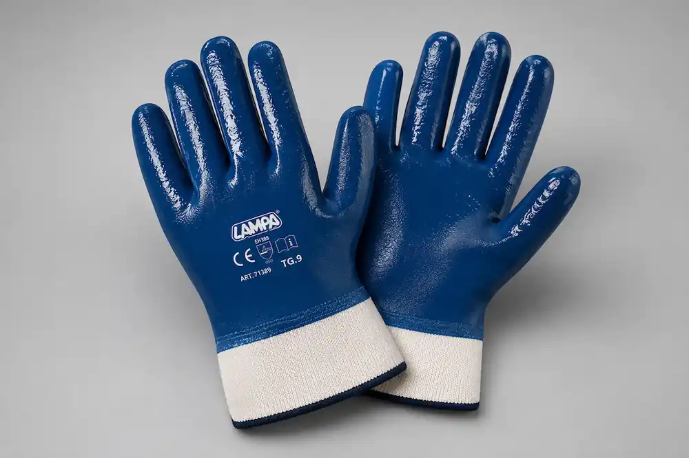 Arbeitshandschuhe Nitril Blau Gr. 9 Montage Werkstatt Mechanikerhandschuhe Highlight