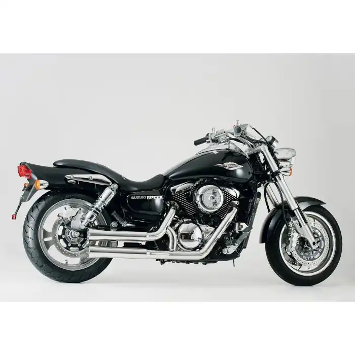 Solange Der Vorrat Reicht FALCON Double Groove Auspuffanlage mit Kat silber EG-BE passt für SUZUKI C 800 Intruder(05-16)/M 800 Intruder(05-15)/VL 800 Intruder LC Volusia(01-04)
