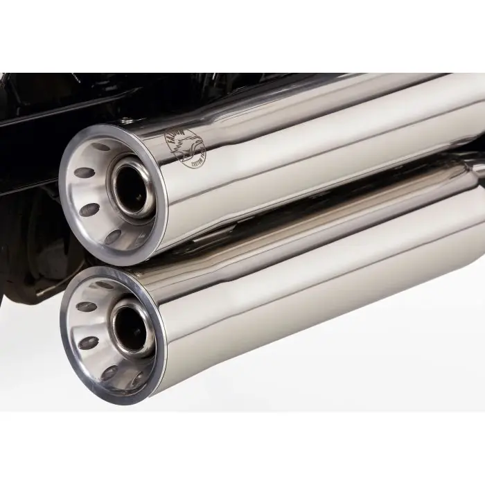 Bestpreis FALCON Double Groove Auspuff silber EG-BE passt für HARLEY DAVIDSON DYNA Fat Bob(08-12)/DYNA Fat Bob(13-16)/DYNA Wide Glide(10-12)/DYNA Wide Glide(13-16)