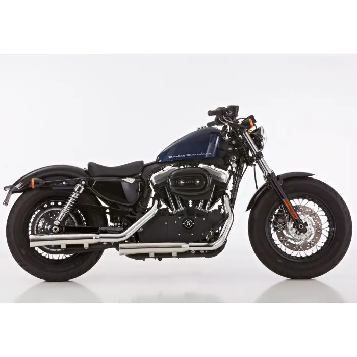 Letzte Chance FALCON Double Groove Auspuff silber EG-BE passt für HARLEY DAVIDSON SPORTSTER XL 1200C/CA/CB Custom(14-16)/SPORTSTER XL 1200T Super Low(14-16)/SPORTSTER XL 1200V Seventy Two(14-16)/SPORTSTER XL 1200X