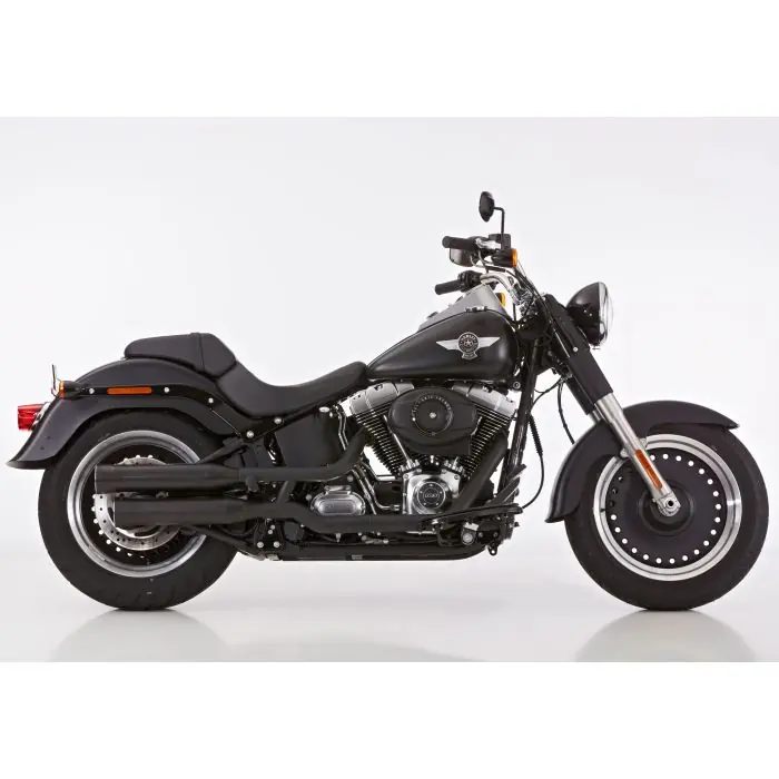 Top-Preis FALCON Double Groove Auspuff schwarz-matt EG-BE passt für HARLEY DAVIDSON SOFTAIL Breakout 107(18-20)/SOFTAIL Fat Boy 107(18-20)/SOFTAIL Low Rider(18-20)/SOFTAIL Low Rider S 107(20-20)/SOFTAIL Slim 10