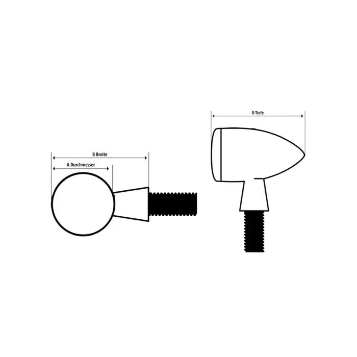 Bestseller SHIN YO LED Blinker / Positionslicht FINELINE, getöntes Glas (Paar)