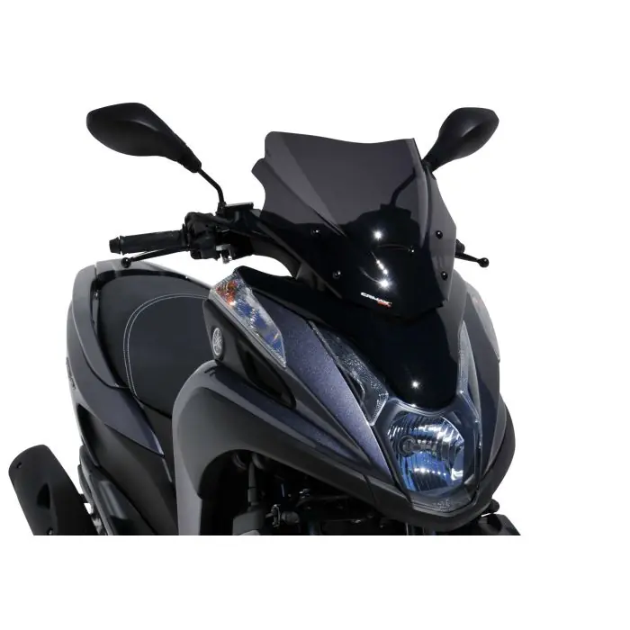 Aktuell V*ERMAX Scooterscheibe Sport schwarz getönt ABE passt für YAMAHA Tricity 125(17-21)/Tricity 125(22-23)/Tricity 125(14-16)/Tricity 155(22-23)