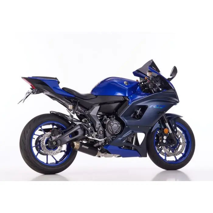 SHARK SRC 4 Komplett Anlage Short schwarz EG-BE passt für YAMAHA YZF-R7(21-24) Abverkauf