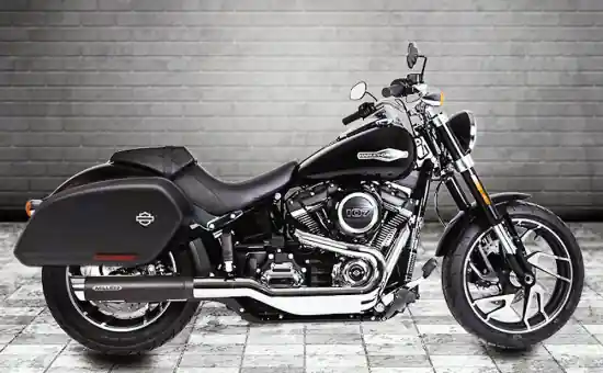 Neu BLACK SALE MILLER - Indipendence - schwarz / HD Softail SportGlide / FLSB / 107 CUI - SlipOn / Euro 4 / 18 - 20 / ABE