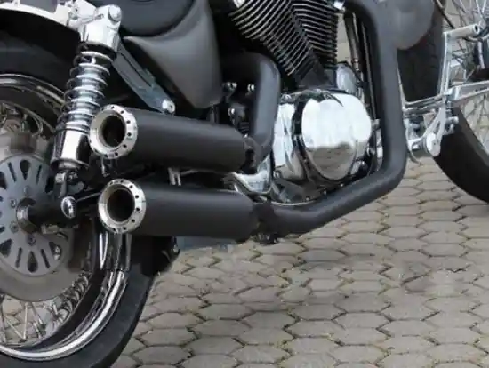 Top-Seller MILLER 2-2 - DANDY - schwarz / Suzuki VS 1400 Intruder / Komplettanl. / EG-BE