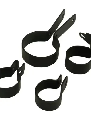 Direktkauf Samwel Auspuff Schellen P-Klemme 65287-32 Schwarz für Harley-Davidson WL/WR