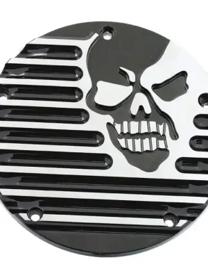 Letzte Chance Covington‘s Derby Cover Skull Schwarz f. Harley-Davidson Twin Cam, M8 99-18