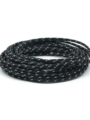 Vintage Kabel 1,5mm schwarz - weiß für Harley - Davidson 7,5m Nur Für Kurze Zeit