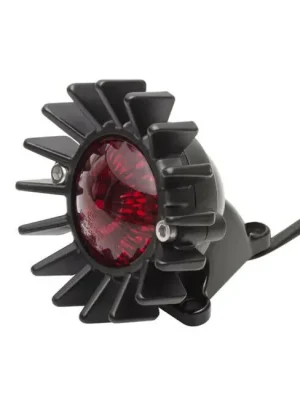 Motone Rücklicht Big Fin mit Halter, Schwarz, LED, für Harley-Davidson mit TÜV! Zertifiziert