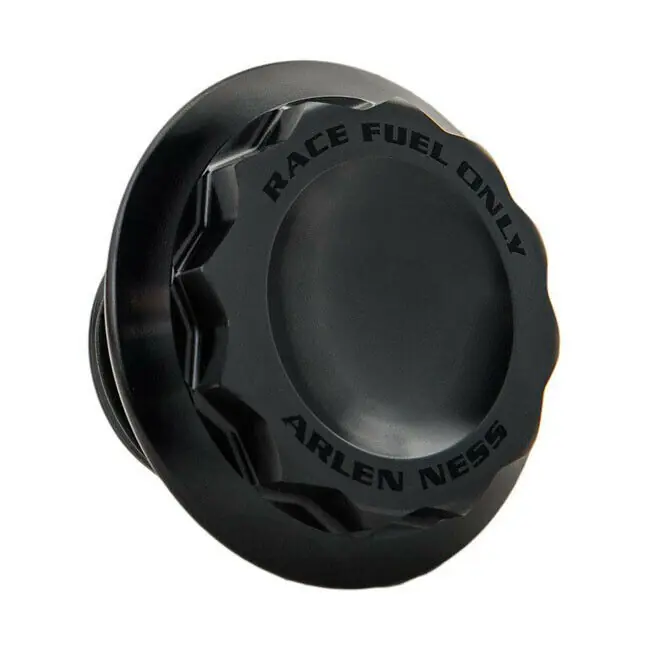 Versand Am Gleichen Tag Arlen Ness Tankdeckel 12-Point, belüftet, Schwarz, f. Harley-Davidson 97-24