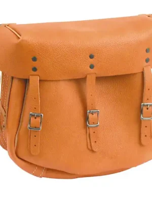 Kracherpreis Samwel Army Style Satteltasche, Leder, Braun, für Harley-Davidson 41-52 WL