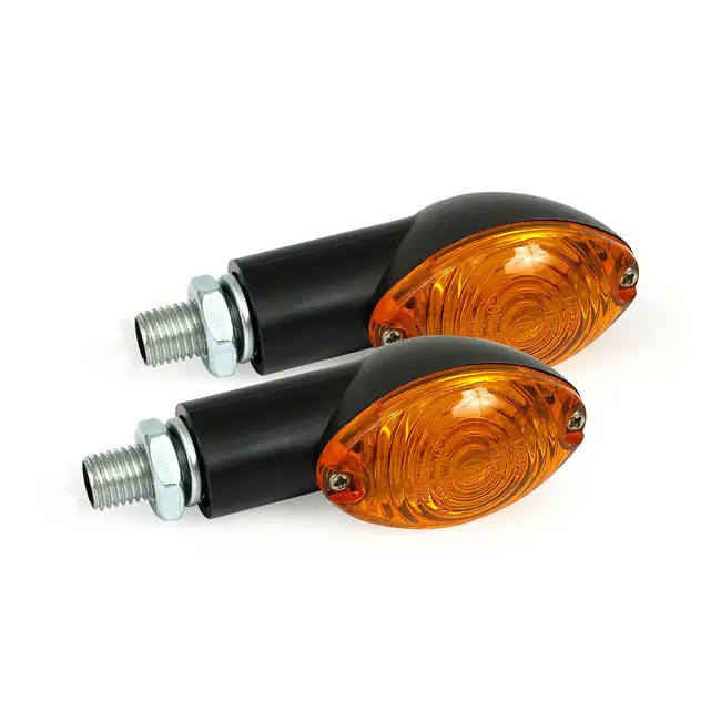 Beliebt Blinker Cateye Schwarz orange kurzer Schaft f. Harley-Davidson m. E-Prüfzeichen