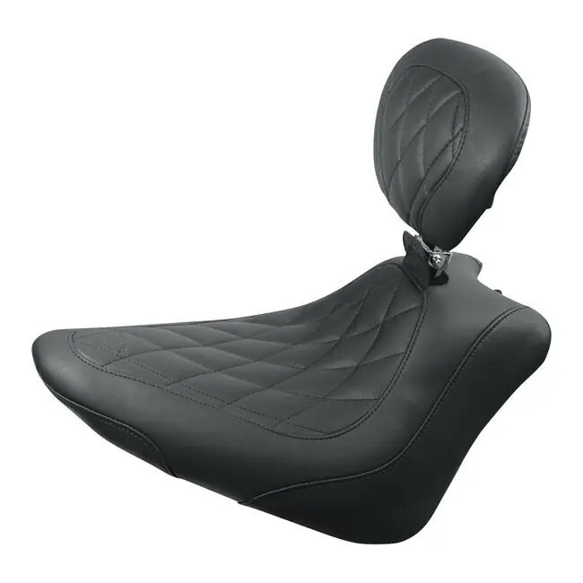 Highlight Mustang W. T. Solo Sitz Lehne Dia. Schwarz f. Harley-Davidson FLS/S, FXS 11-17
