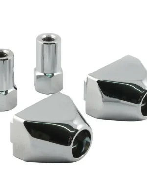 Achspanner Endkappen Pyramid Chrom für Harley - Davidson Big Twin, XL 73-01 Markenprodukt