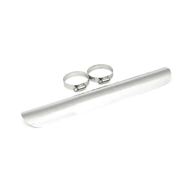 Begrenztes Angebot Auspuff Hitzeschild Heat Shield 14" Chrom, für Harley - Davidson 2 1/4"