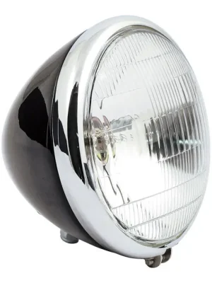 Versand Am Gleichen Tag Scheinwerfer Springer Schwarz Chrom 12V, für Harley-Davidson 36-54