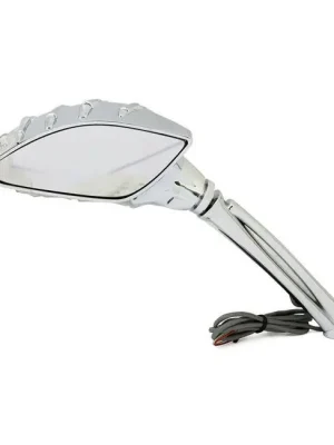 1 Paar, Spiegel Skeleton, Arm einstellbar, LED, Chrom, für Harley - Davidson Jetzt Kaufen