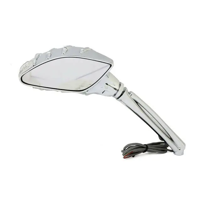 1 Paar, Spiegel Skeleton, Arm einstellbar, LED, Chrom, für Harley - Davidson Jetzt Kaufen