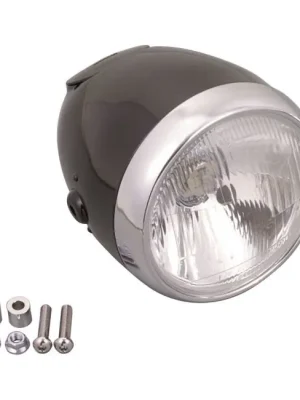 Aktuell Scheinwerfer Vintage 5 3/4" Schwarz, für Harley-Davidson mit E-Prüfzeichen