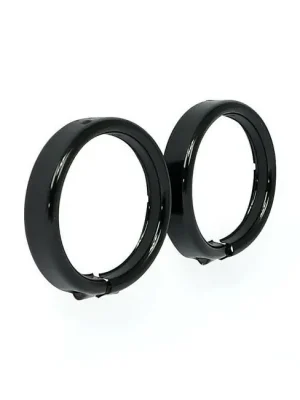 Aktuell Lampenring Hotrod Style Glanz-Schwarz für Harley-Davidson Touring Blinker