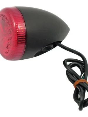 3-1 Blinker Bullet Schwarz rote Linse f. Harley-Davidson m. E-Prüfzeichen Mega-Angebot