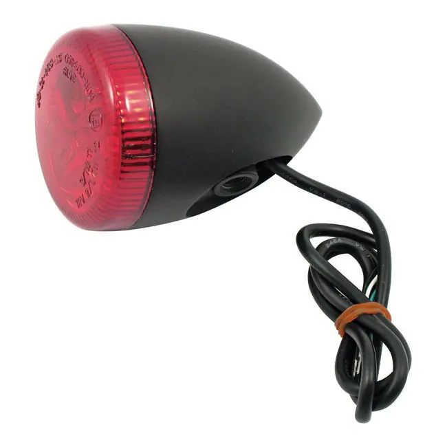3-1 Blinker Bullet Schwarz rote Linse f. Harley-Davidson m. E-Prüfzeichen Mega-Angebot