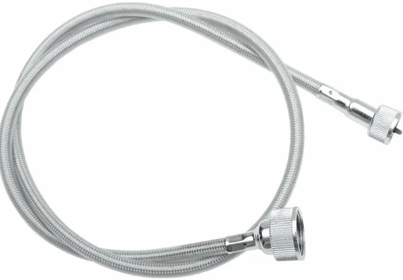 Geprüft Barnett Tachowelle f. Getriebeanschluss 46", Stahlflex für Harley-Davidson 62-83