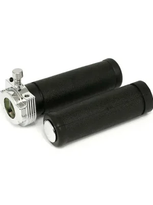 1 Paar Griffe mit Gaszuggehäuse Chrom, 1 Zug, für Harley - Davidson Highlight