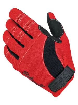 Nur Heute Biltwell Moto Gloves, Motorrad Handschuhe, Rot-Schwarz-Weiß Größe S