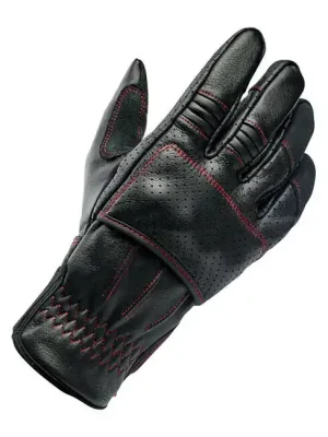 Beliebt Biltwell Borrego Motorrad Handschuhe, Leder, schwarz-rot, Größe XS CE geprüft!