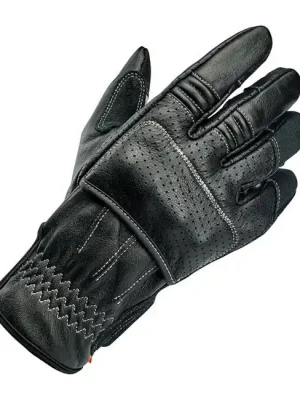 Biltwell Borrego Motorrad Handschuhe, Leder, schwarz-grau, Größe XL CE geprüft Abverkauf