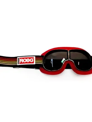 Roeg Jettson Goggle, Motorradbrille, getöntes Glas, Schwarz gestreift Günstig