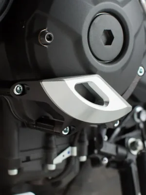 SW-Motech Motorgehäusedeckel-Schutz Schwarz/Silbern. MT09/Tracer,Tracer900/GT,XSR900. Echt